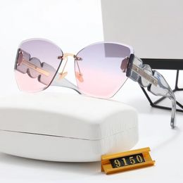 zonnebril vrouwen designer tinten voor vrouw Gafas de sol para mujeres Europese en Amerikaanse mode Wijde pijpen metalen decoratie multi kleur gratis schip zonnebril mannen