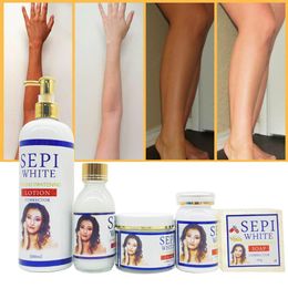 Soleil Gluta Master Sepi blanc Strong Bleaching Skin Set Whitening Evens Tone Skin lisse Skin Sket Kit Radiant Face Body Clace Care Kit