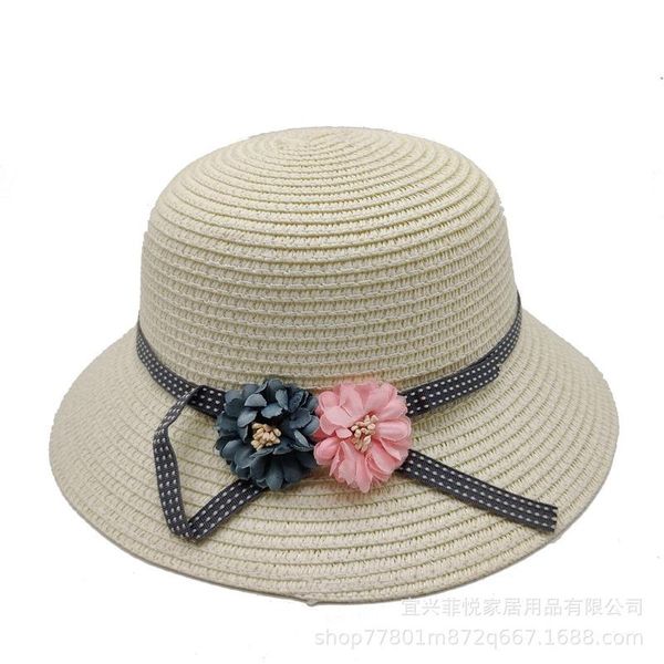 Chapeau de soleil plage dames dôme enfants arc dentelle feuille de Lotus percé chapeaux à large bord