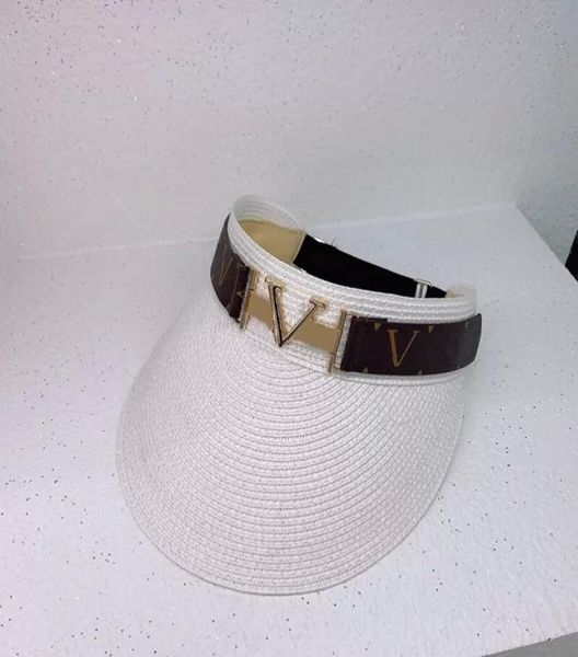 Sun Hat Designer Cap Women Casquette Visors Top Top Vide Caps Chapeaux Mentes Bucket Hut Hut Fashion Summer Gold V Plate Chapeau Beanie 2022015646