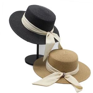 Chapeaux de soleil pour femmes Protection UV Chapeau de paille à large bord Plage Été Pliable Floppy Travel Hat