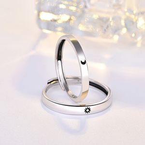 Sun Moon paar ringband vingerliefhebber verstelbare ringen voor vrouwen mannen verloving wo valentijnsdag cadeau mode juwelen wil en sandy