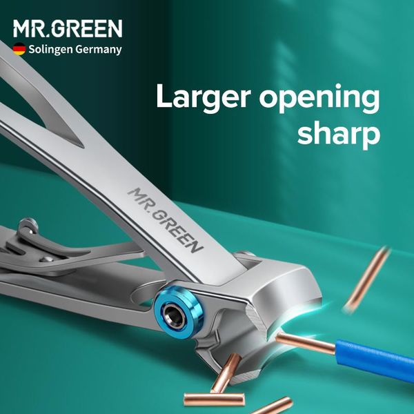 Soleil Mr.Green Nail Clippers / File Professional Manucure Set Pédicure Scissor Nipper Steelless en acier inoxydable / Cutter Pliant Nail Art Tools