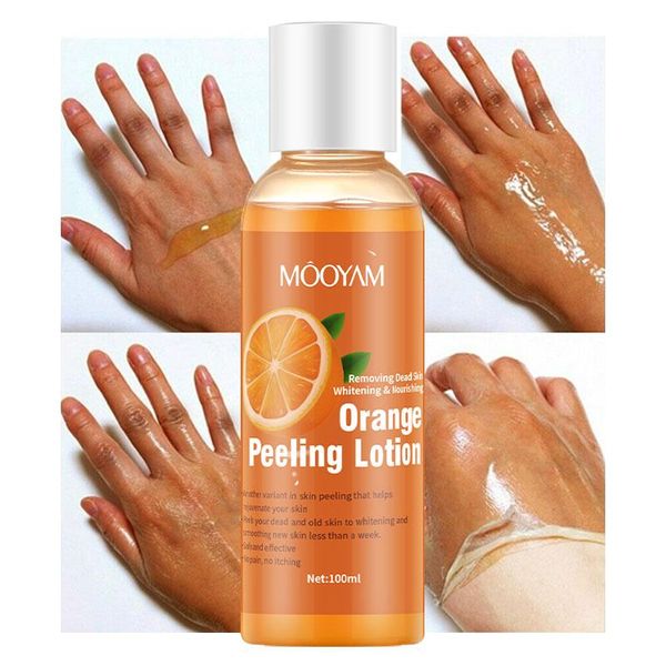 Sun Orange Peling Lotion Relete privado Cuidado de la piel Camina blanqueadora Aceite de crema orgánica para eliminar la crema de blanqueamiento de la piel muerta