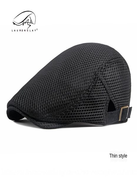 Sombrero con protección solar boina boina women039s malla hueca fina transpirable men039s tablero ligero de estilo coreano gorra de protección solar fro6389346