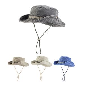 Chapeau de protection solaire chapeau de pêche unisexe UPF 50 chapeau seau à large bord Safari Boonie chapeau pour la plage en plein air randonnée Camping pêche