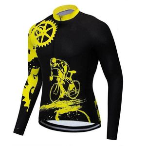 Zonbescherming MTB Kleding Design Cycling Jersey Lange mouwen Bicycle -shirts Tops voor mannen Outdoor Riding Bike Sportswear 240410