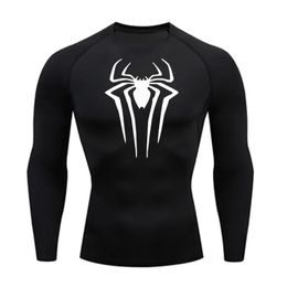 Protection solaire sport seconde peau course T-shirt hommes Fitness Rashgarda MMA manches longues chemise de compression vêtements d'entraînement 240113