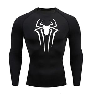 Zonbescherming Sport Tweede Skin Running T-Shirt Mens Fitness Rashgarda MMA Lange mouwen Compressie Shirt Workout Kleding 240418