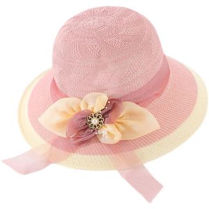 Chapeau de pêcheur pour femmes, protection solaire, chapeau de paille pliable à fleurs, pour l'été, 231225