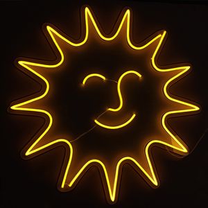 Zon teken thuis bruiloft kunst tentoonstelling wanddecoratie led neon licht klantgericht handgemaakte 12V super helder