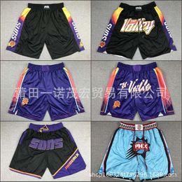 Sun Team Volledige geborduurde zipperzakbroeken Shorts