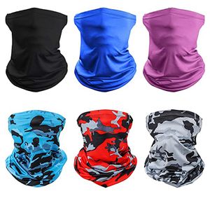 Sun UV Protection Face Cover Scarf Masque Gaiter Bandana à vent respirant 6pcs