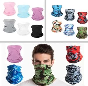 Soleil UV Protection Masque Visage Cache-Cou Écharpe Coupe-Vent Crème Solaire Respirant Bandana Pour Sport En Plein Air Camo Foulard Parti Masque C0819