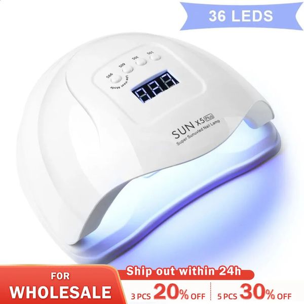 Sun x5 plus lampe à LED UV pour la manucure de ongles 36 LEDS LEDS Professional Gel Polit séchage les lampes avec des outils d'équipement de capteur automatique de minuterie 240415