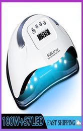 Sun X7 Max 180W Actualización 57Led UV Potherapy UV Seco Gel Secadora de manicura profesional 2103207801604