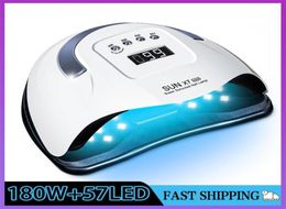 Sun X7 Max 180W Upgrade 57 LED UV Potherapy Quick Dry Nail Dryer Professionele manicure lamp 2103205126576