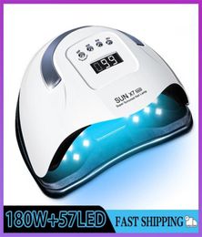 SUN X7 Max 180W Upgrade 57LED UV Potherapie Sneldrogende Nagelgel Droger Professionele Manicure Lamp 2103207754529