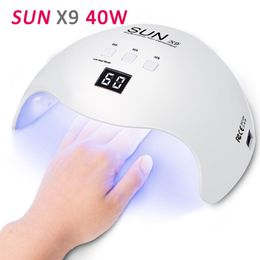 SUN X9 40W Sécheur à ongles UV LED LED lampe à ongles 30S 60S 99S avec un dispositif de détection automatique peut guérir la colle étendue LED252I