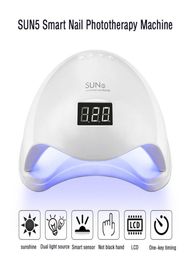 SUN5 48W Nageldroger UV LED Voor Nagels Lamp Curing Gel Polish Sneldrogend Met Auto Sensor Manicure Salon tool5508408