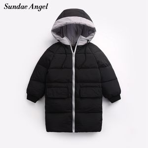 Sundae Angel Girls Down Coat 90% White Duck Down Kids prendas de vestir exteriores con capucha Long Boys Jacket Winter Children's Parkas Abrigos para 1-8 Y LJ201017