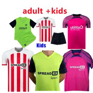Sunderland Home Soccer Jerseys23 24 Adulte Kids Stewart Simms Roberts Amad Clarke Daku Embleton E O'Nien Football Shirt Pritchard Mens Kids Kit