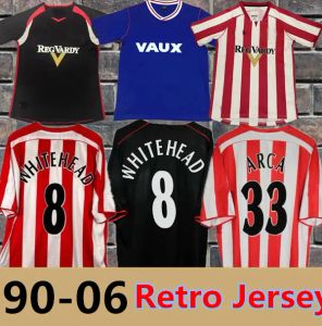 SUNDERLAND RETRO 24 25 Jersey de football jaune Stewart Simms Roberts Amad Whiteheid Clarke Dajaku Ebleton 92 93 94 05 06 Football Shirt Pritchard