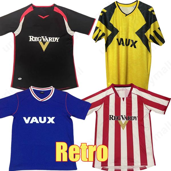 Sunderland Retro Soccer Jerseys Clarke Embleton Stewart Evans Vintage 2005 2006 Shirt Evans Bellingham 1992 1993 Yellow