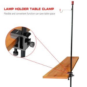 Sundick Lantern Stand Clip, Light Pole Table Fixing Aluminium Legering Klem, Outdoor Hanging Lamp Holder Clip Vouwlamphouder