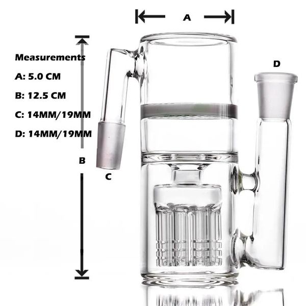 Cattador de cenizas de vidrio de ropa diseño moderno de panal blanco Hookah Ashcatchers de 14 mm y 18 mm ZZ ZZ