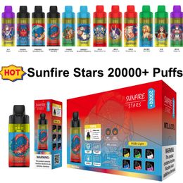 Sunfire Bang Box 20000 12000 Puff 20K 12K Wegwerp e-sigaretten Feature 10ml*3 Vape Oplaadbaar 600mAh Batterij VAPE 10000 PUF PUFS 20000PUFFS 15K Puffers Vapers