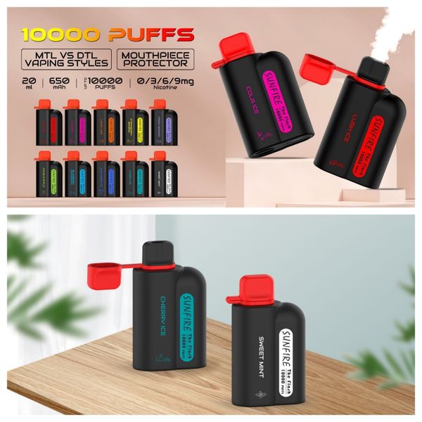 Sunfire Bang DTL 10000 Puffs King King 15000 Puffs 10Color Vape Vape E-cigarettes Vape Electronic Device Vape Préfilé VS Puff 15000 9K 7000 12000 15K 12K 10K RANM