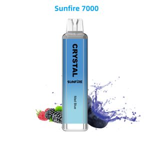 Sunfire Crystal 7000 Puff Pro Max 1300 mAh Batterie Puffbar Disposable Vape Crystal Vaporizer 0% 2% 5% 9000 10000 Vape Puff 7k 9k 10k Vaper Pod E Cig Holland UK