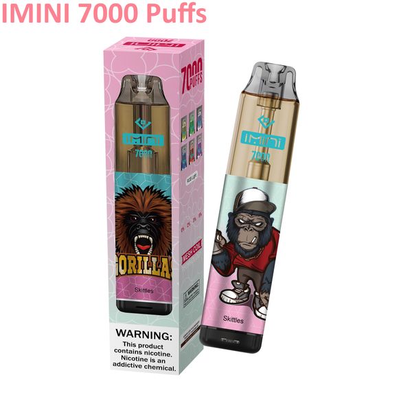 Sunfire Tornado 7000 Puffes 7k E-cig Puff Bar Wape Vaper Electric Hookah RM E Cigarette électronique Pod Pod Carts Gorilla Vapor Tornado Vape 7000 9000 12000 Puffes