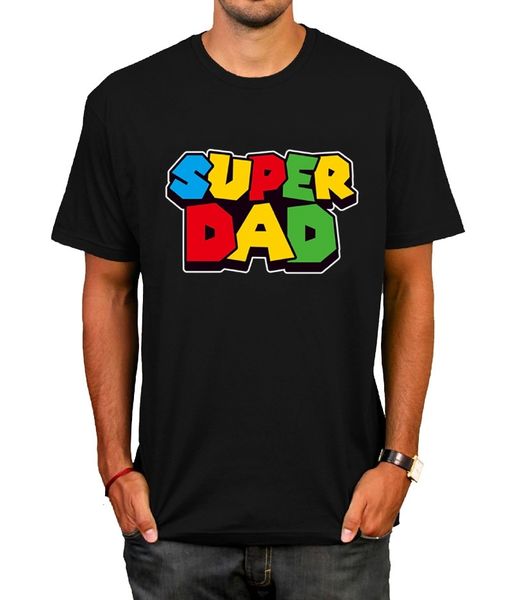 Sunfiz yf camiseta súper mamá hombres camiseta de los padres regalo para el día para papá top 100% camisetas de algodón