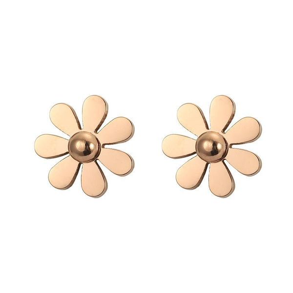 Boucles d'oreilles tournesol clou acier inoxydable couleur or jaune marguerite soleil fleur bijoux pour femmes à la mode mignon cadeau de mode