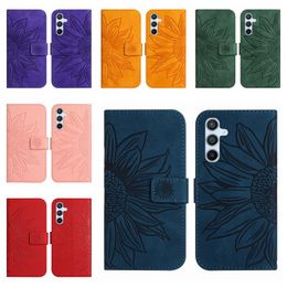 Étuis portefeuille en cuir de tournesol pour Xiaomi 13 Pro 12 12T Lie Redmi Note 12 Pro 5G 11 Prime 4G Note 11s Flower Fashion Girls Porte-cartes de crédit Flip Cover Book Pouch