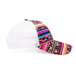 Tournesol Serpent Baseball Chapeau Vache Imprimer Léopard Tournesol Caps Serape Mesh Cap Mode Rayé Cactus Chapeaux En Plein Air Sunhat GGB2251