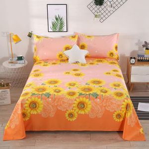 Zonnebloem textiel laken high-end huishoudelijke beddengoed grote grootte matras bed cover dunne sprei met kussensloop Heet F0232 210420