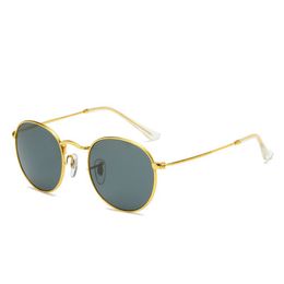 Sunglases fabriek brillen retro ronde vrouwen ontwerper vintage klein frame zonnebril dames klassiek zwart frame vintage metaal oculos de sol unisex zonnebril