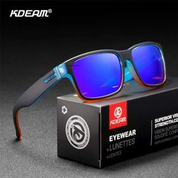 Sunglases Men KDeam RMP of Sport Men Zonnebril gepolariseerd schokkend kleuren zonnebril buiten rijden Pochromic zonnebril met doos 220629