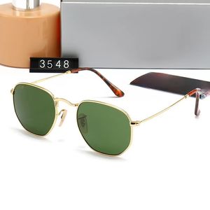 Sunglases Ray Sunglasses for Men Nuevas gafas de sol polarizadas clásicas para mujer, diseñador de marca de lujo, aleación de metal, lentes de vidrio templado Polaroid, gafas Retro UV400