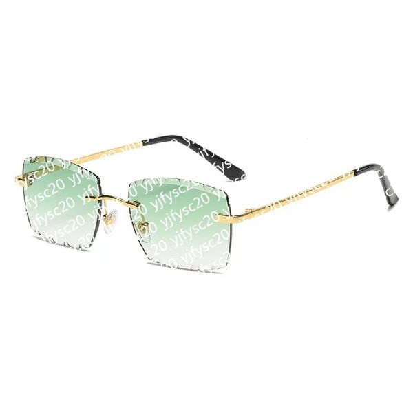 gafas de sol Gafas de sol con corte de diamante Hombres y mujeres Alambre elegante Diseñador de lujo Carter Gafas de sol Sombras de conducción Protección al aire libre Gafas gafas de sol cuadradas gafas de sol 13