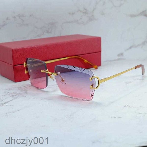 Lunettes de soleil Lunettes de soleil coupe diamant hommes et femmes élégant fil c luxe designer Carter lunettes de soleil conduite nuances extérieur protéger lunettes verre carré ZJGM ZJGM