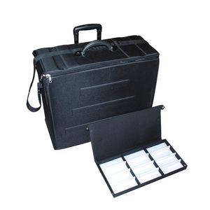 Optisch zonnebrilmontuur EVA-koffer Brillenopbergdoos Displaybakje Draagtas voor brillenmonsters met telescopische trekwielen 231229