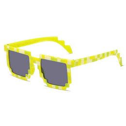 Gafas de sol Sun Gafas de sol Tipo de gafas de sol Pixelated Mens Gafas Party Fiest Mosaic Retro Glassess Inseglass para mujeres Diseñador de alta calidad Readread Read.