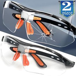 Zonnebril 1/2 stks Clear Eye Zand Preventie Winddicht Veiligheid Rijbril Geventileerde Bril Werk Laboratorium Goggle Bril