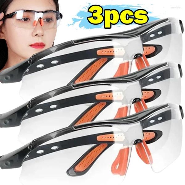 Gafas de sol 1/3pcs Gamias de seguridad antiespacias Seguridad Protección de gafas de laboratorio Protective Industrial Viento Polvo Ciclismo
