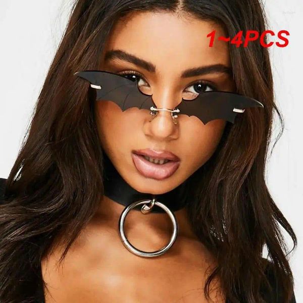 Lunettes de soleil 1-4pcs Mode Protection solaire Pêche Adultes Lunettes Lunettes Forme de chauve-souris Cool Gafas De Sol