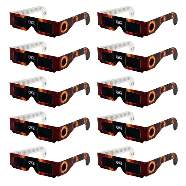 Lunettes de soleil 10 verres d'éclipse solaire Pack Visualisation ISO BONUS CERTIFIÉ BONUS PO FILTER